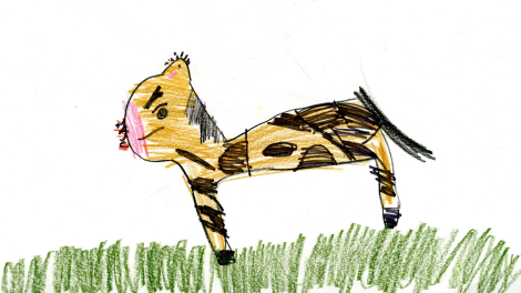 Johanna aus Löchgau hat dem Sandmännchen ein schönes Bild von einem Leoparden gemalt.