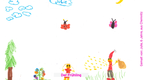 Kinderzeichnung, Bilder des Monats Februar 2023