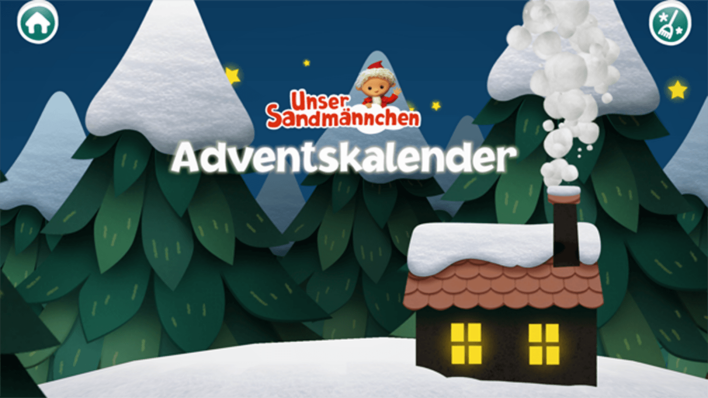 Unser Sandmännchen, App Adventskalender; Quelle: rbb / Ahoiii Entertainment