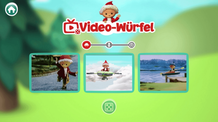 Sandmann App Videowürfel